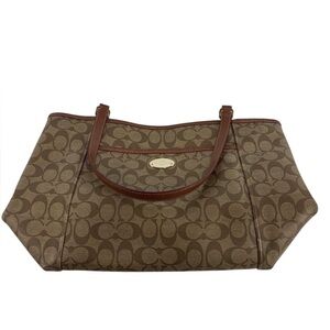 8718 Coach Tan Signature Tote Bag